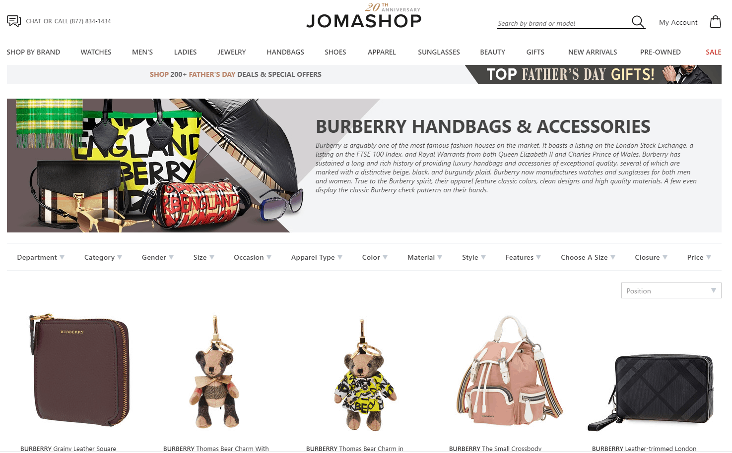 Jomashop折扣码2024 jomashop精选Burberry单品额外7折满$100免邮